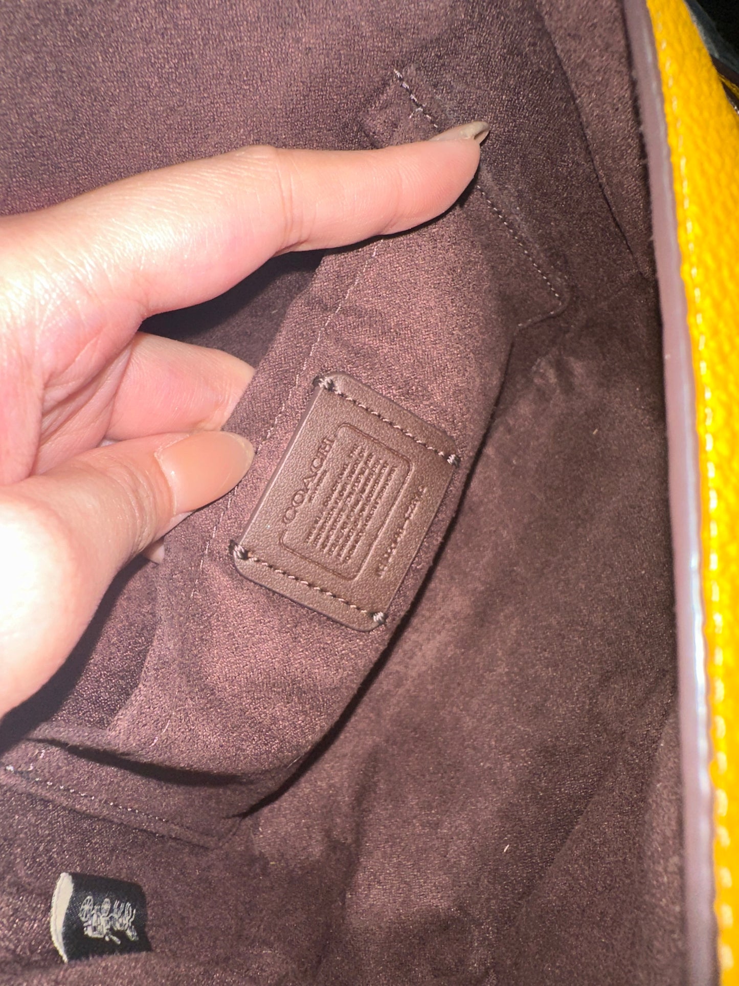 AUTHENTIC/ORIGINAL Preloved Coach Karlee Yellow Crossbody Bag
