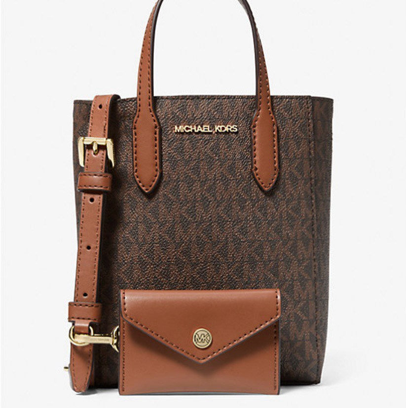 AUTHENTIC/ORIGINAL MICHEL KORS MK Vincent Extra-Small Logo Crossbody Bag With Card Case