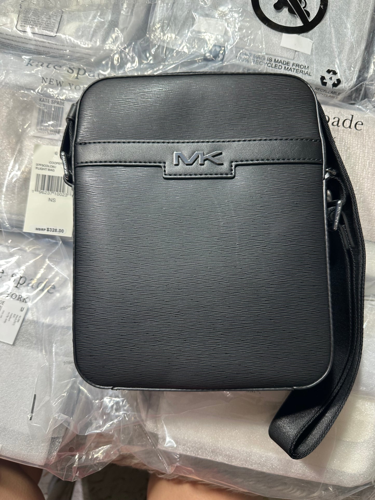 AUTHENTIC/ORIGINAL Michael Kors MK Cooper Flight Men's Bag Black