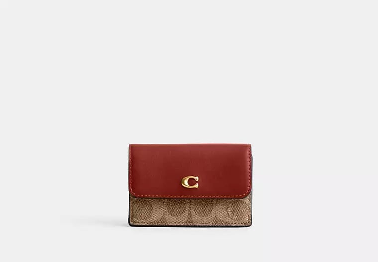 AUTHENTIC/ORIGINAL COACH Essential Mini Trifold Wallet In Signature Canvas