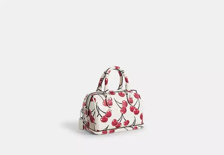 AUTHENTIC/ORIGINAL COACH Mini Rowan Crossbody Bag With Cherry Print