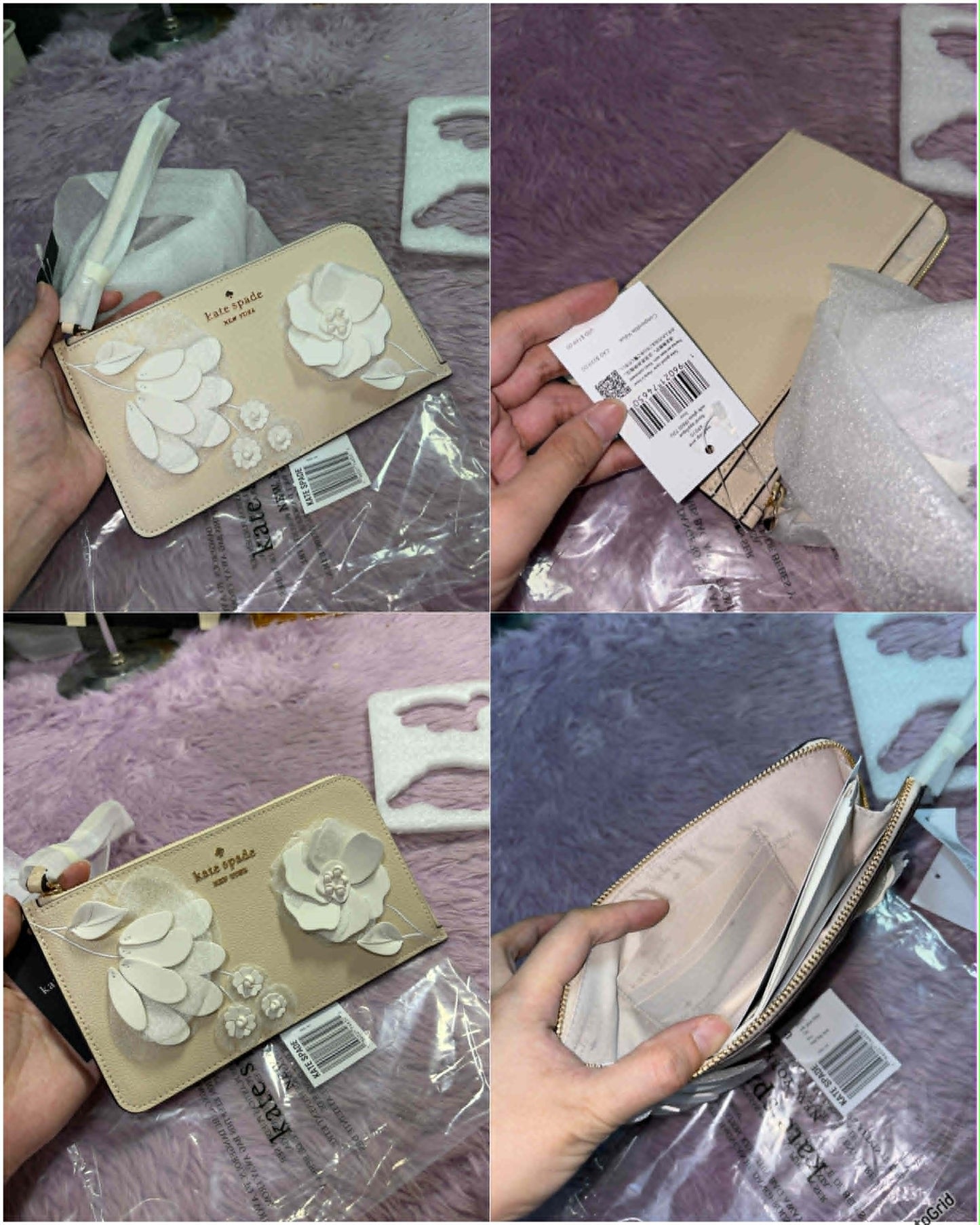 ORIG & IMPORTED KS Lucy Small & Medium L-zip Wristlet Wallet