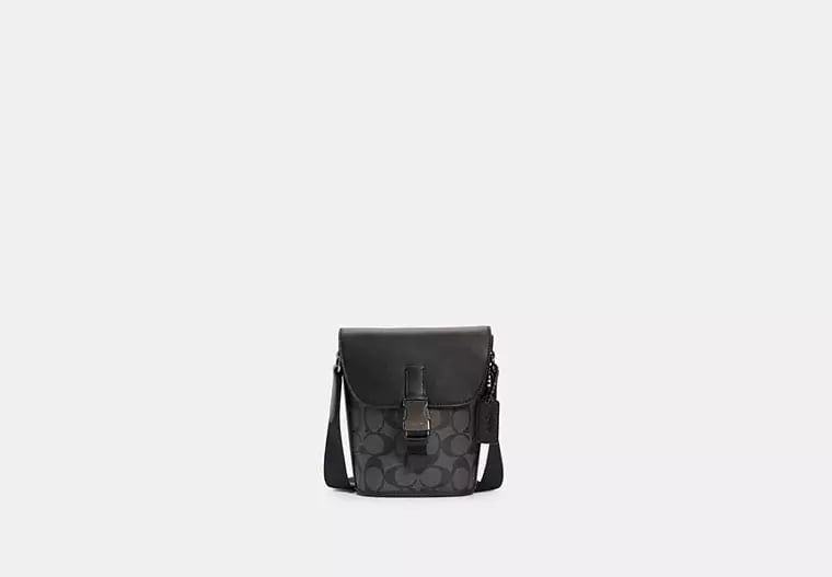 AUTHENTIC/ORIGINAL COACH Track Small Flap Crossbody In Signature Canvas