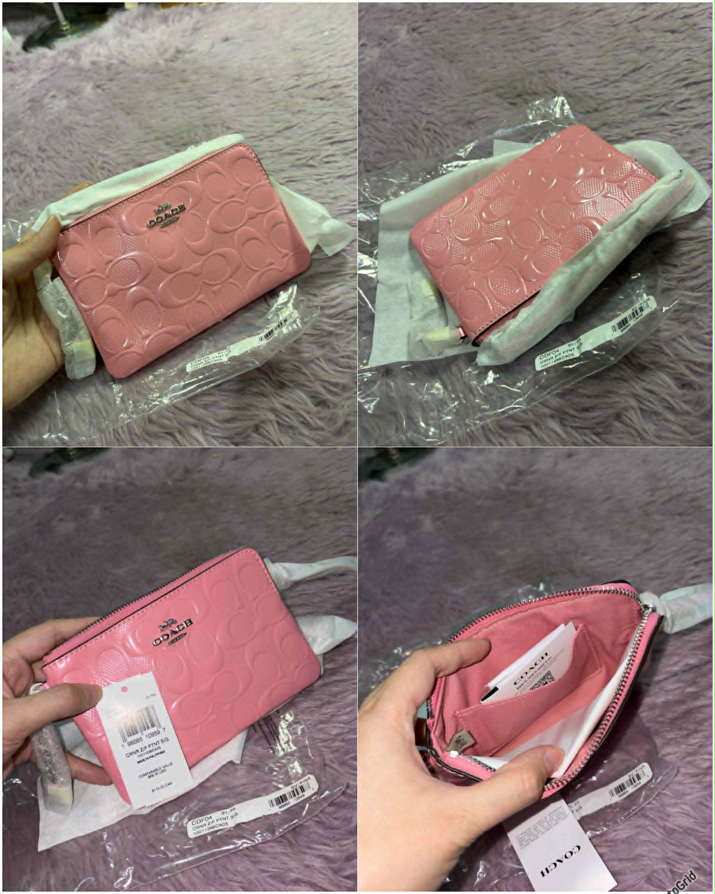 ORIG & IMPORTED CCH Corner Zip Small Wristlet Card Purse Wallet