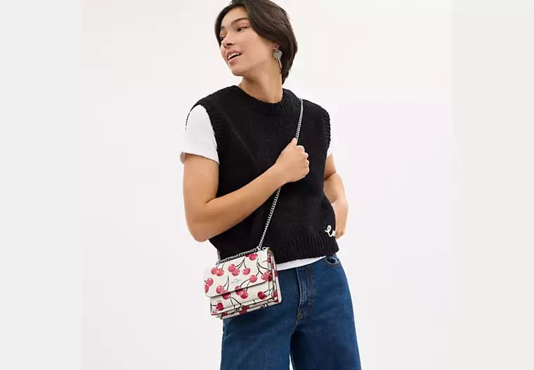 AUTHENTIC/ORIGINAL COACH Mini Klare Crossbody Bag With Cherry Print