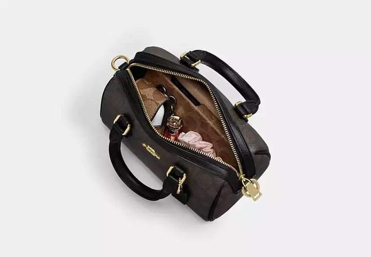 AUTHENTIC/ORIGINAL COACH Mini Rowan Crossbody Bag With Cherry Print