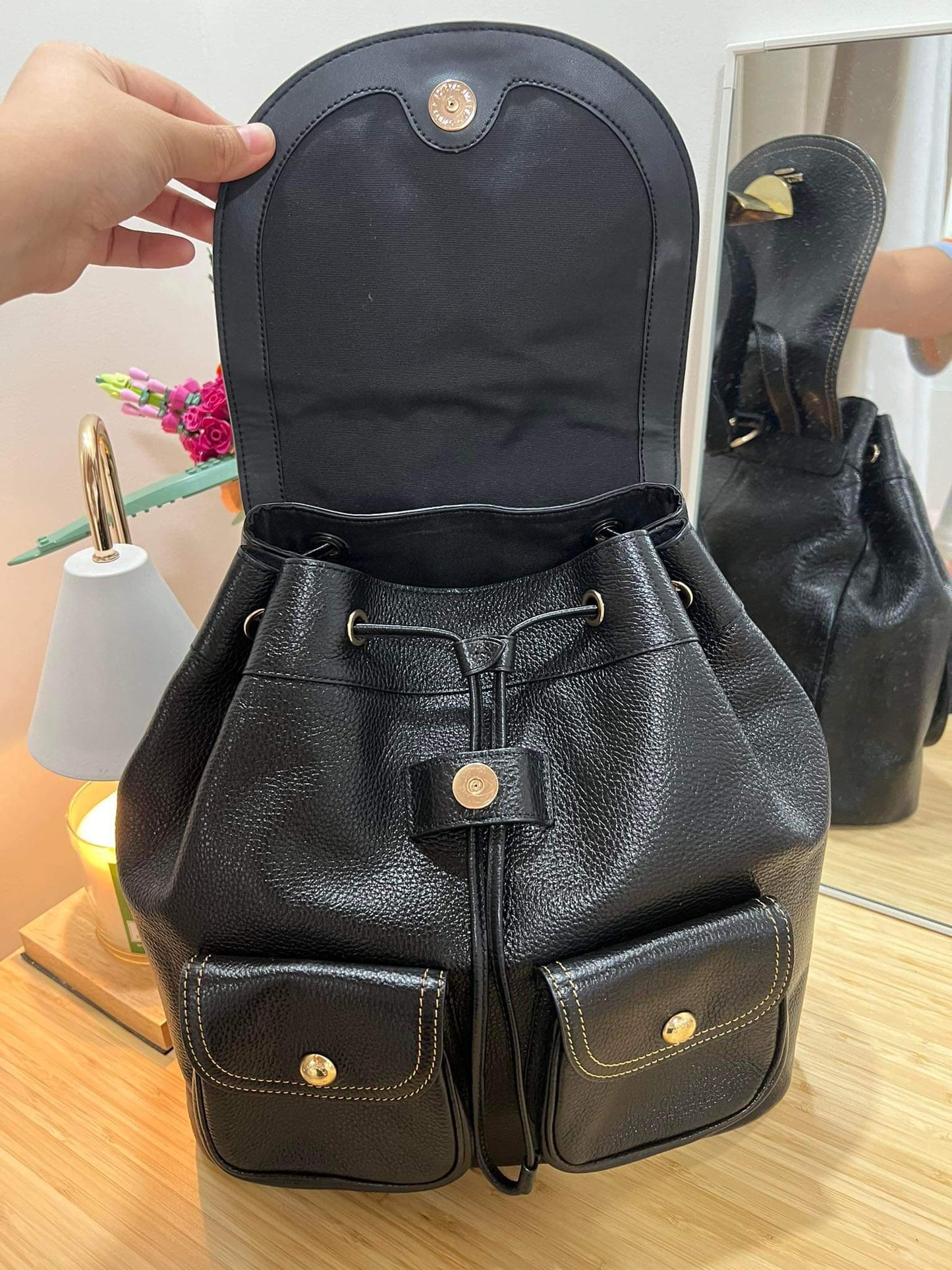 AUTHENTIC/ORIGINAL Preloved Coach Pennie Backpack Black Bag