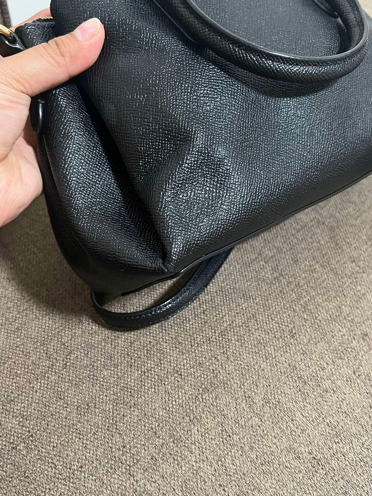 AUTHENTIC/ORIGINAL Preloved Coach Mini Sage Carryall Small Satchel Bag Black