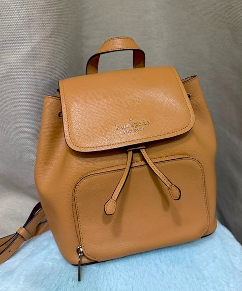 AUTHENTIC/ORIGINAL Preloved KateSpade KS Darcy Camel Leather Backpack Brown Bag