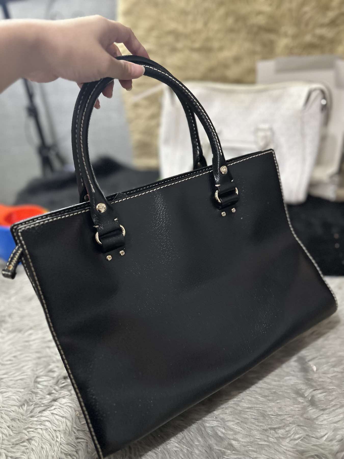 AUTHENTIC/ORIGINAL Preloved KateSpade KS Durham Wellesley Leather Black Satchel Bag