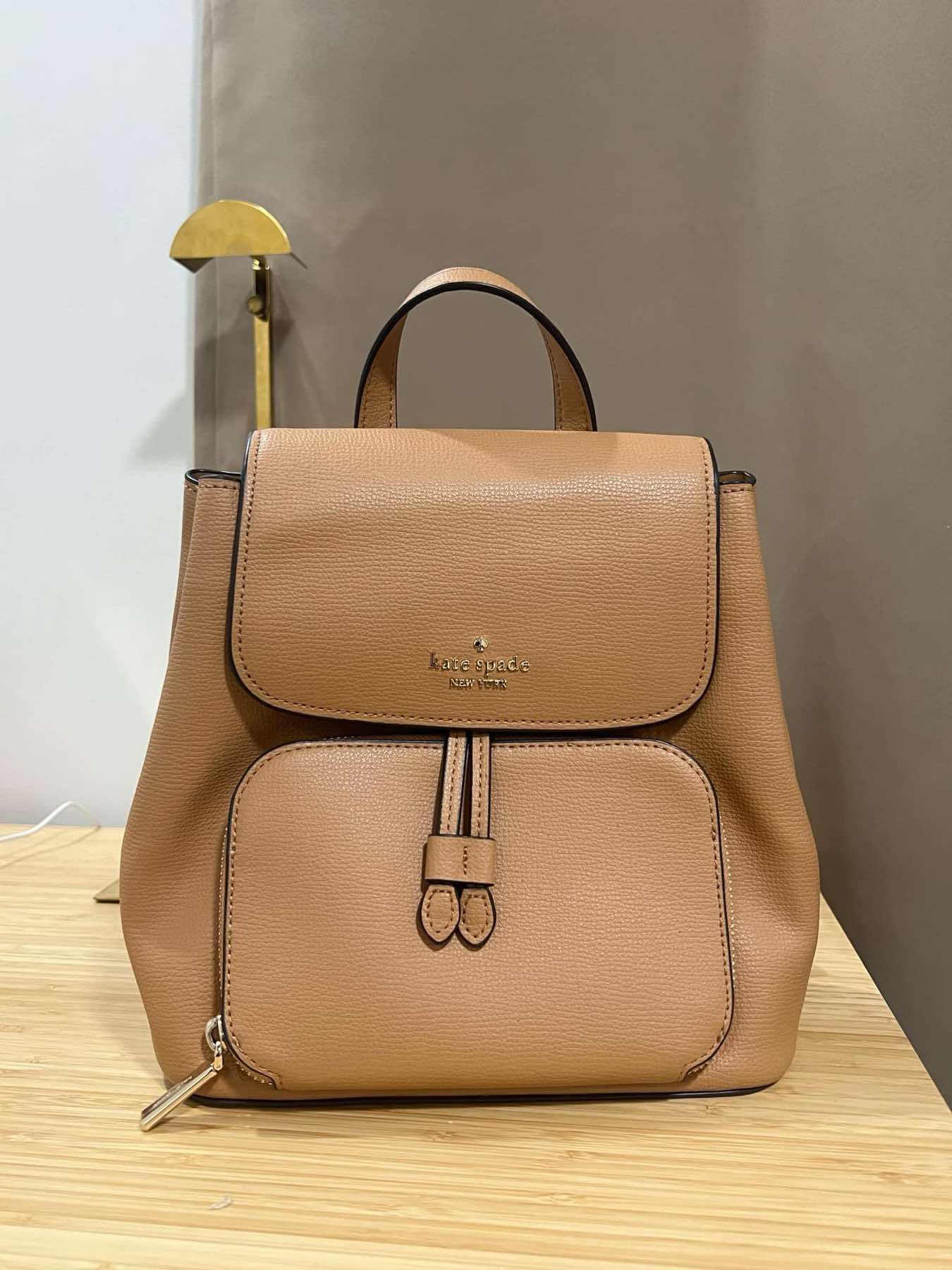 AUTHENTIC/ORIGINAL Preloved KateSpade KS Darcy Camel Leather Backpack Brown Bag