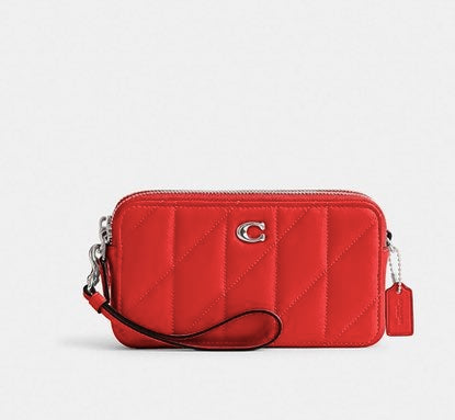AUTHENTIC/ORIGINAL Coach Kira Crossbody With Pillow Quilting Small Red Bag Wristlet