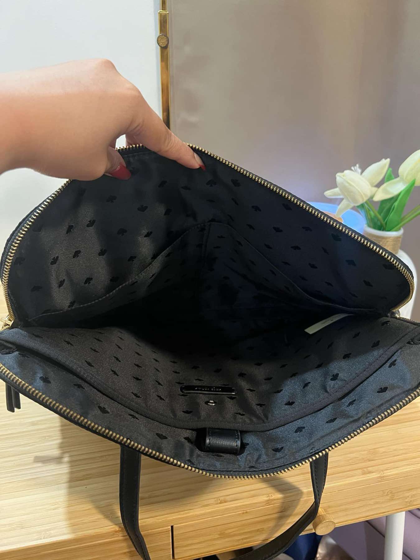 AUTHENTIC/ORIGINAL Preloved KateSpade KS Dawn Nylon Laptop Bag Black