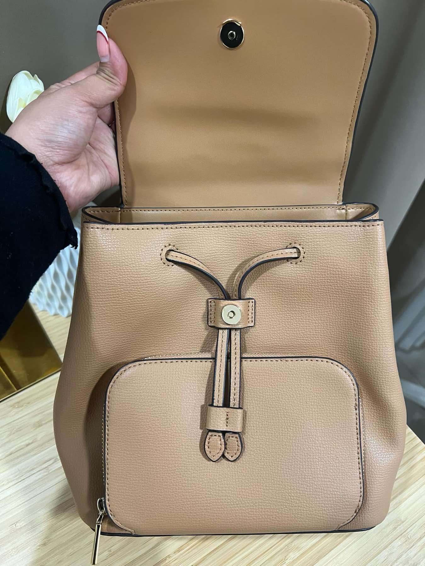 AUTHENTIC/ORIGINAL Preloved KateSpade KS Darcy Camel Leather Backpack Brown Bag