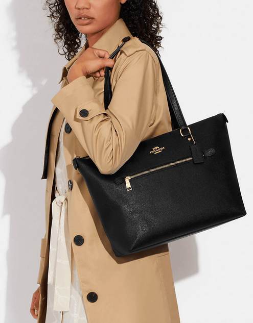 AUTHENTIC/ORIGINAL Preloved Coach Gallery Tote Black Bag