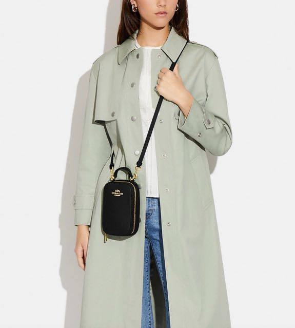 AUTHENTIC/ORIGINAL COACH Eva Phone Crossbody Small Bag Black