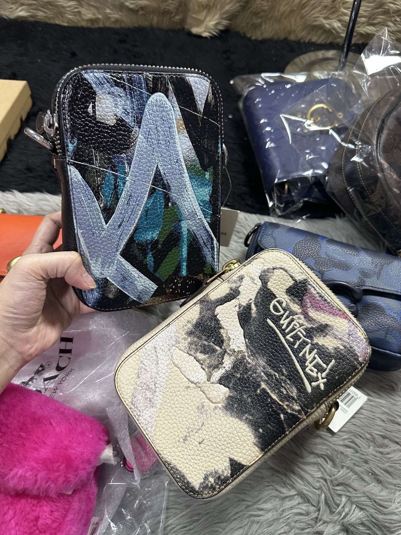 AUTHENTIC/ORIGINAL COACH X MINT + SERF Rogue Retail Crossbody 12 Men's Mini Phone Bag Black