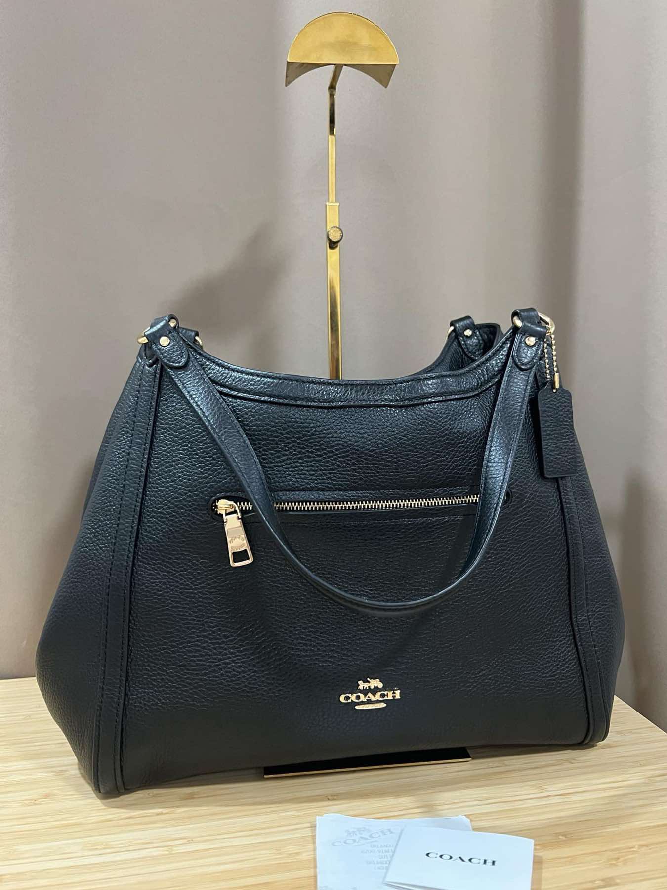 AUTHENTIC/ORIGINAL Preloved Coach Kristy Shoulder Tote Black Bag