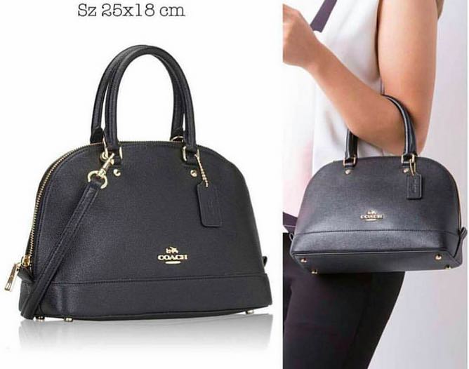 AUTHENTIC/ORIGINAL Preloved Coach RARE Mini Sierra Satchel Black Bag