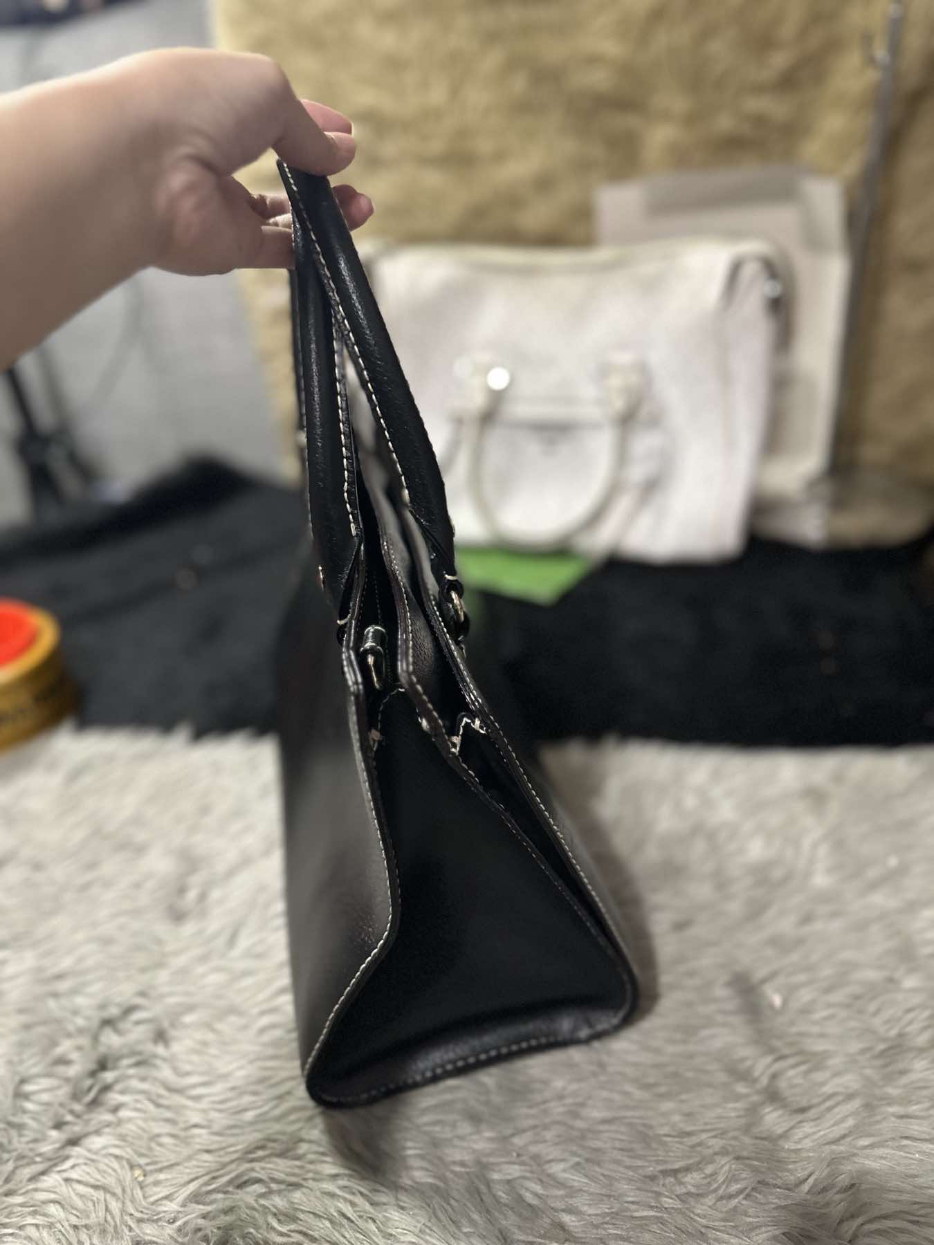 AUTHENTIC/ORIGINAL Preloved KateSpade KS Durham Wellesley Leather Black Satchel Bag