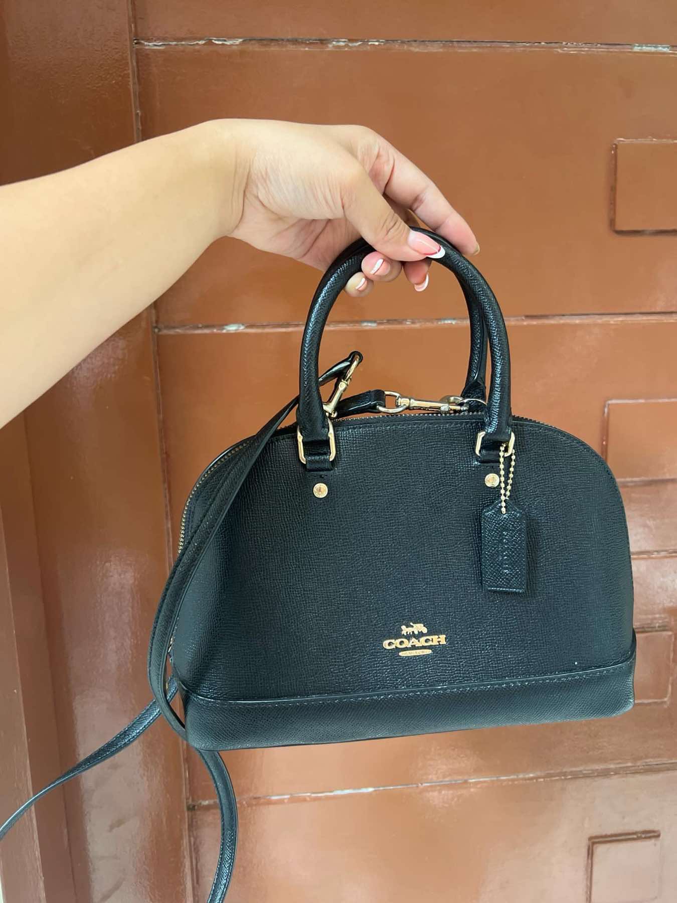 AUTHENTIC/ORIGINAL Preloved Coach RARE Mini Sierra Satchel Black Bag
