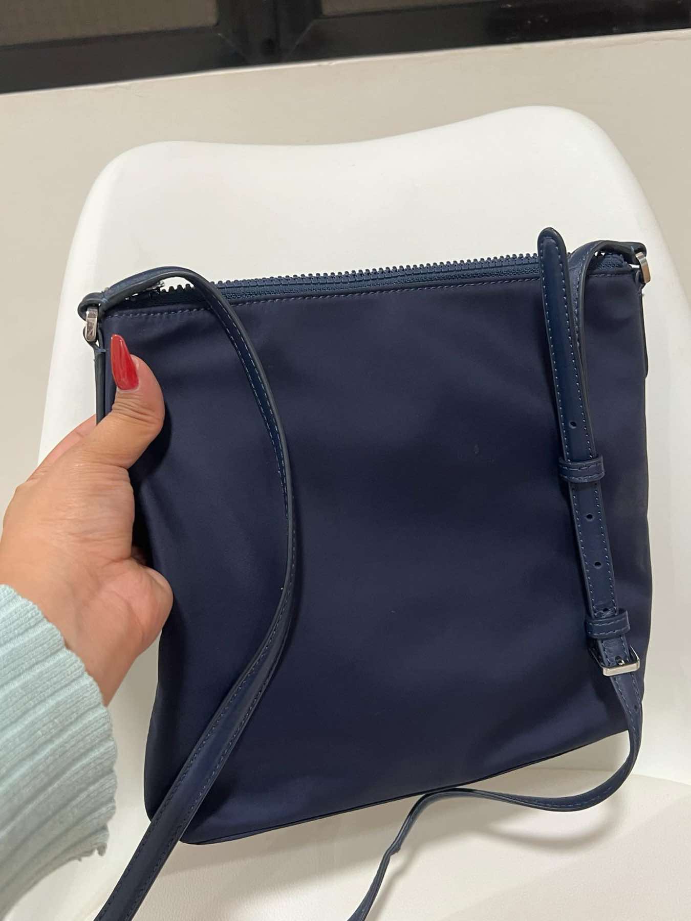 AUTHENTIC/ORIGINAL Preloved Kate Spade KS Jae Flat Crossbody Slim Bag Blue