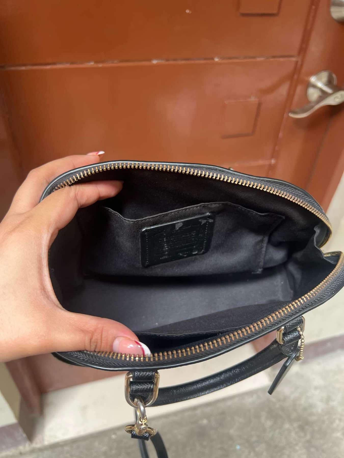 AUTHENTIC/ORIGINAL Preloved Coach RARE Mini Sierra Satchel Black Bag