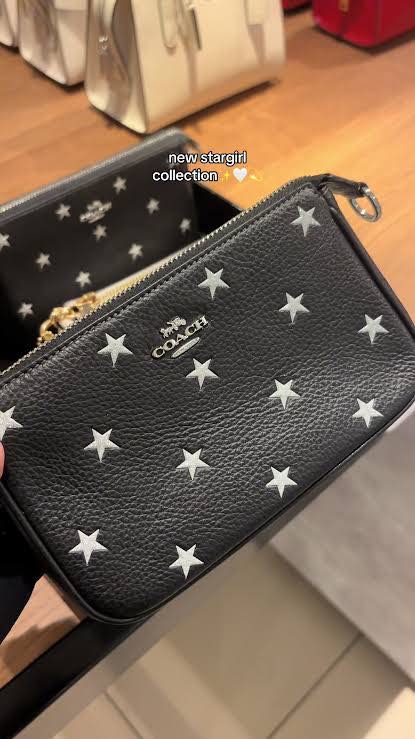 AUTHENTIC/ORIGINAL Coach Nolita 19 With Star Print Small Black Bag