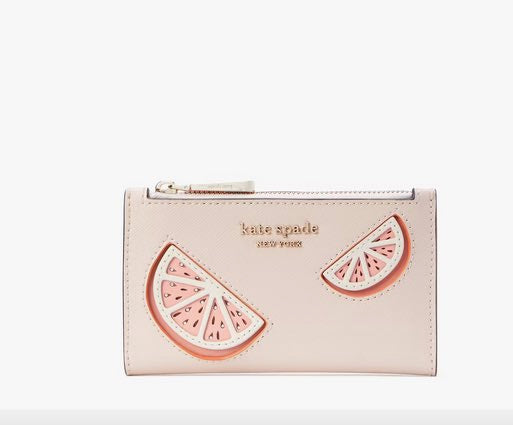 AUTHENTIC/ORIGINAL Preloved KateSpade KS RARE Tini Embellished Small Slim Bifold Wallet