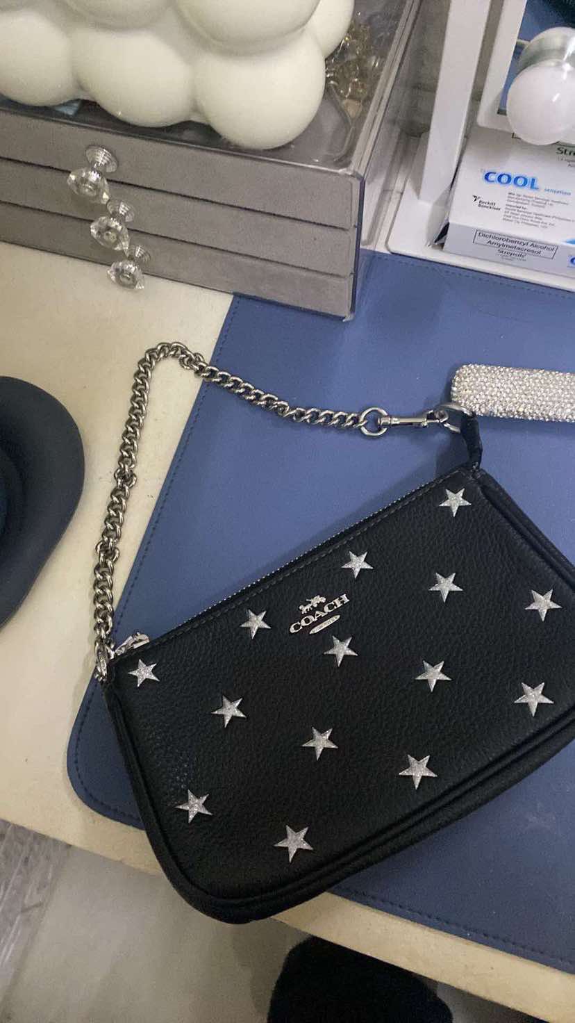 AUTHENTIC/ORIGINAL Coach Nolita 19 With Star Print Small Black Bag