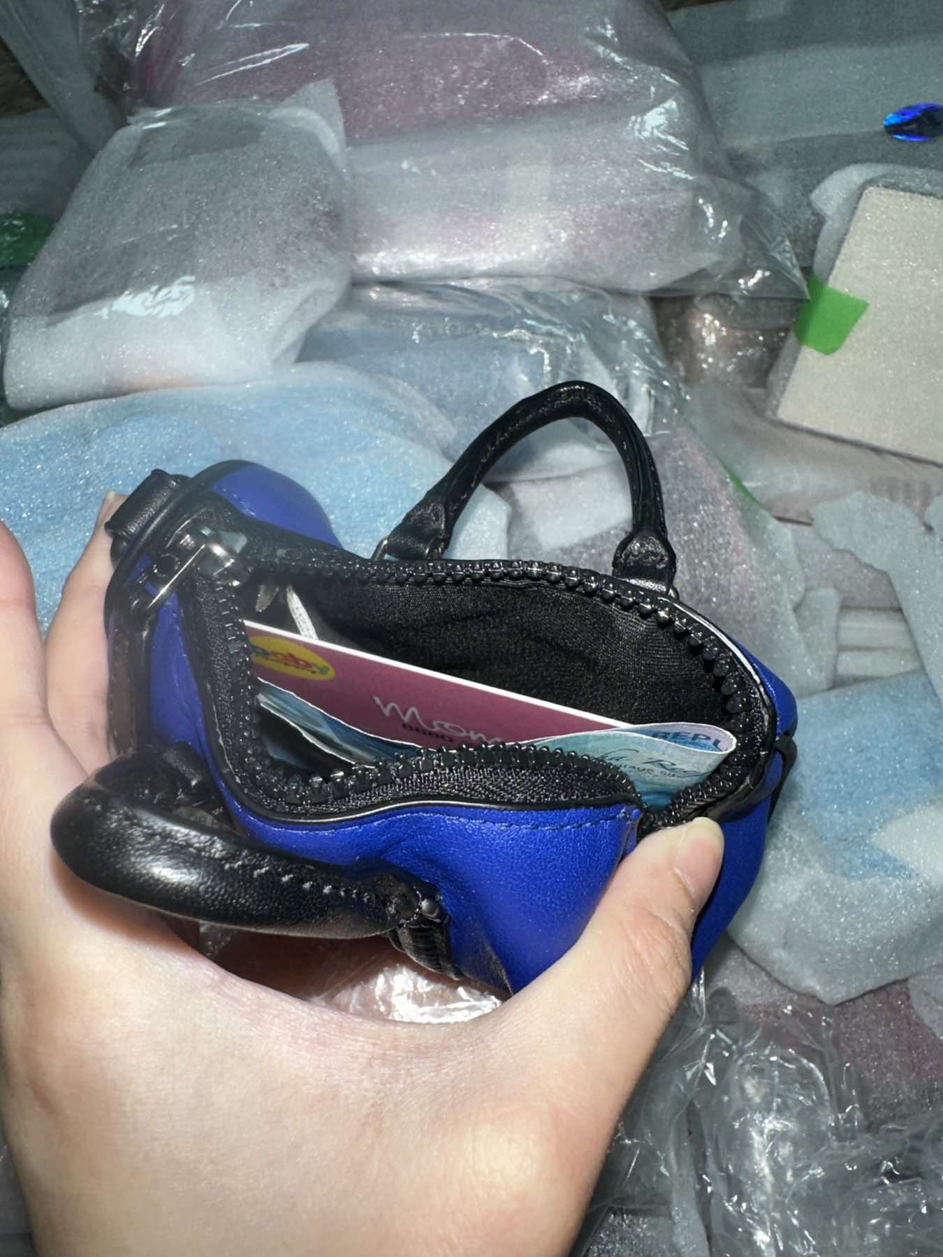 AUTHENTIC/ORIGINAL Coach Micro Venturer Mini Duffle Bag Key Fob Keychain Blue