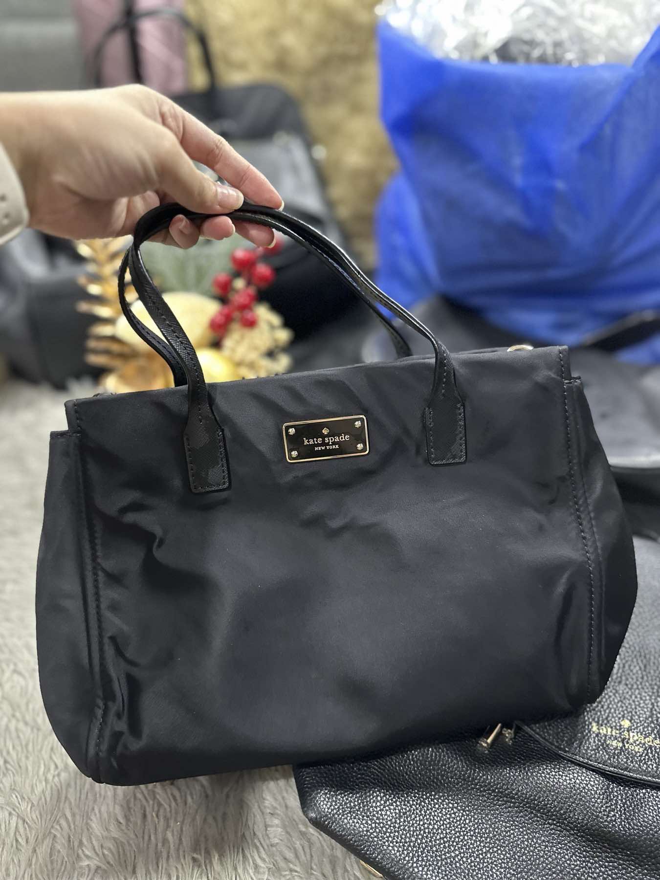 AUTHENTIC/ORIGINAL Preloved Kate Spade KS Blake Avenue Small Loden Nylon Black Bag