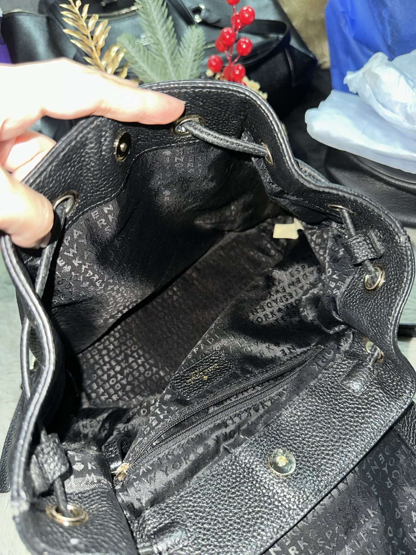 AUTHENTIC/ORIGINAL Preloved Kate Spade KS Mulberry Street Small Black Pebbled Leather Backpack