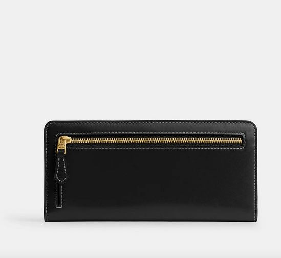 AUTHENTIC/ORIGINAL Coach Retail Slim Long Wallet Black