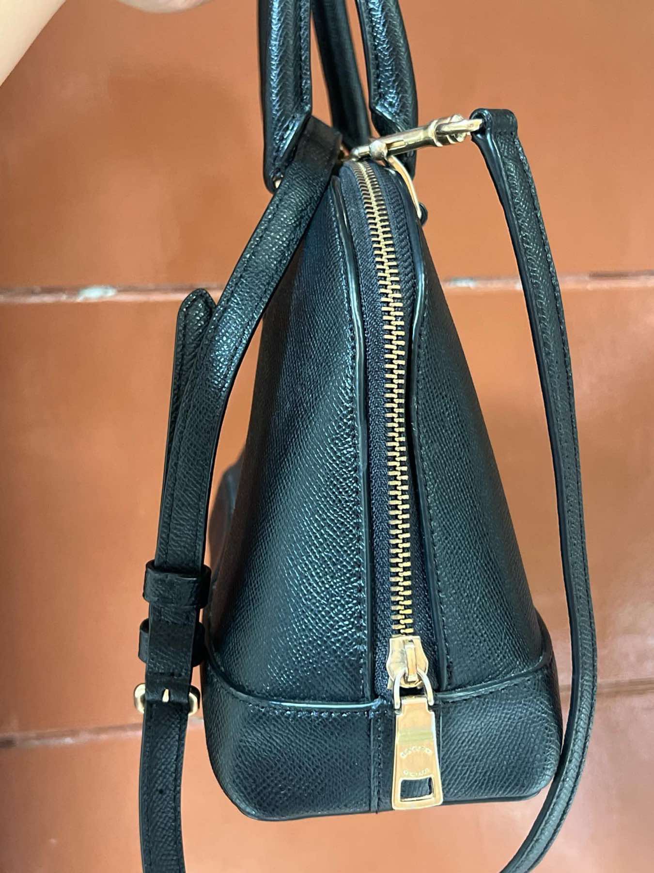 AUTHENTIC/ORIGINAL Preloved Coach RARE Mini Sierra Satchel Black Bag