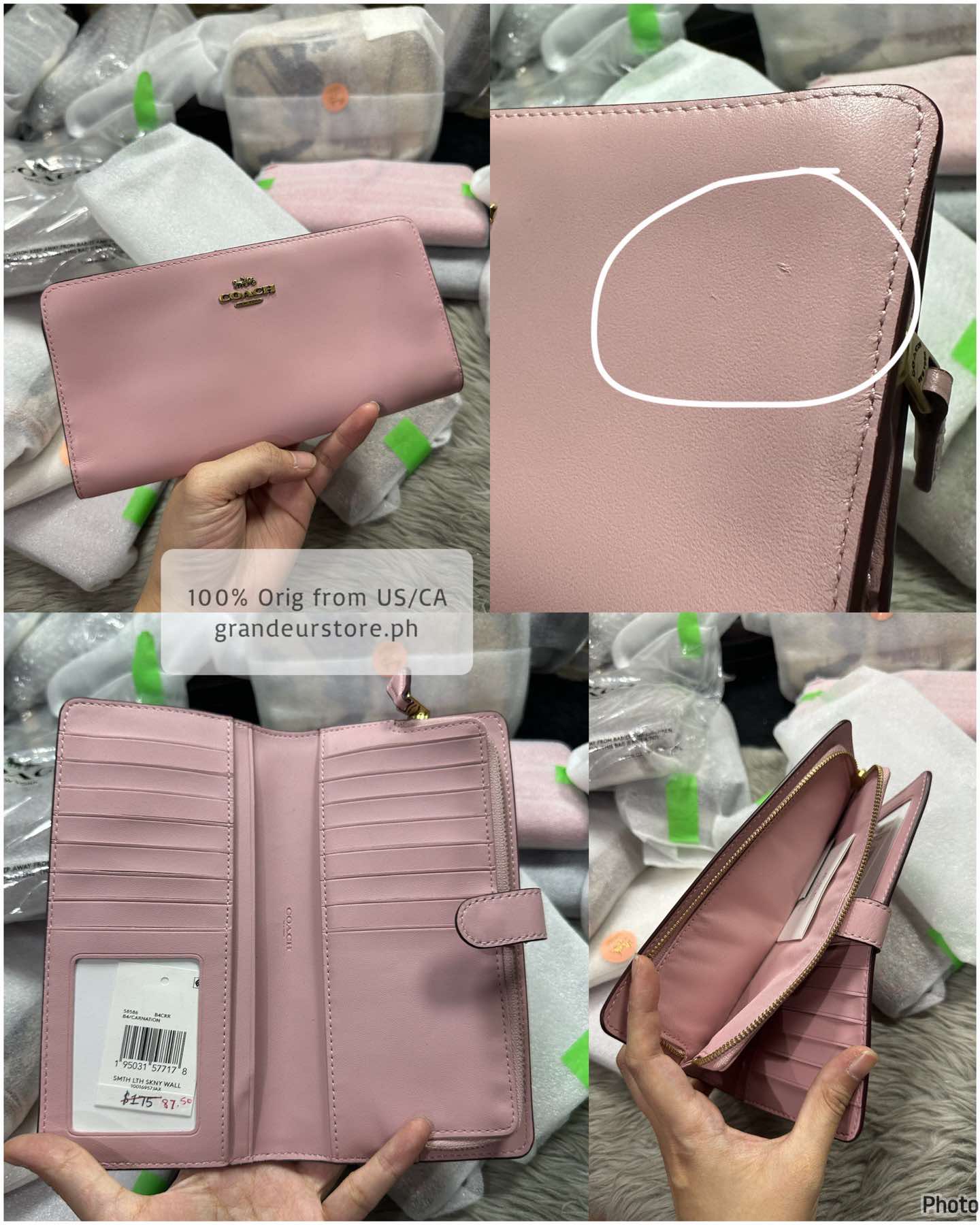 AUTHENTIC/ORIGINAL Coach Retail Skinny Long Wallet Pink/Lilac