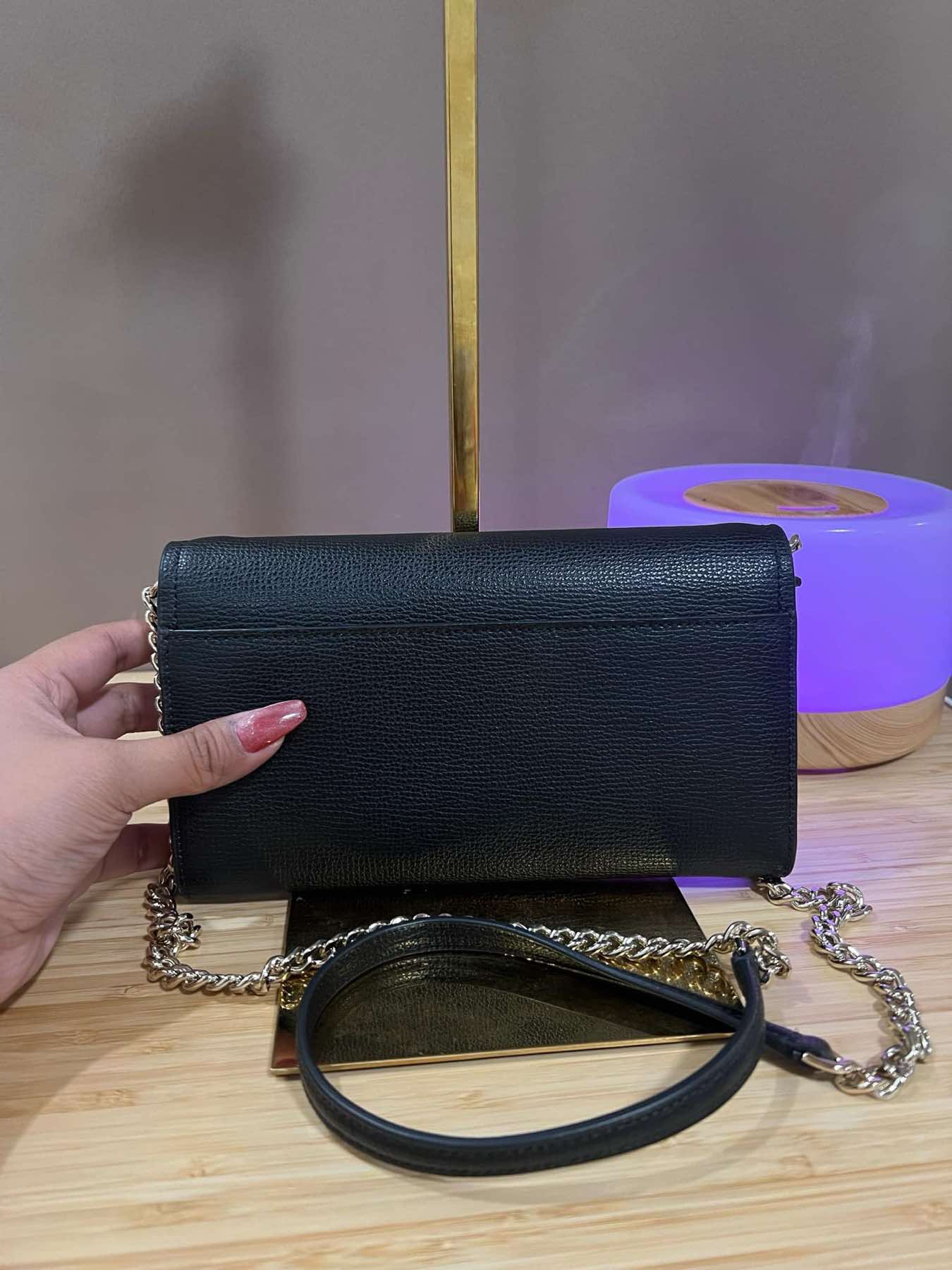 AUTHENTIC/ORIGINAL Preloved Kate Spade KS Cameron Wallet on a Chain Small Phone Bag Black