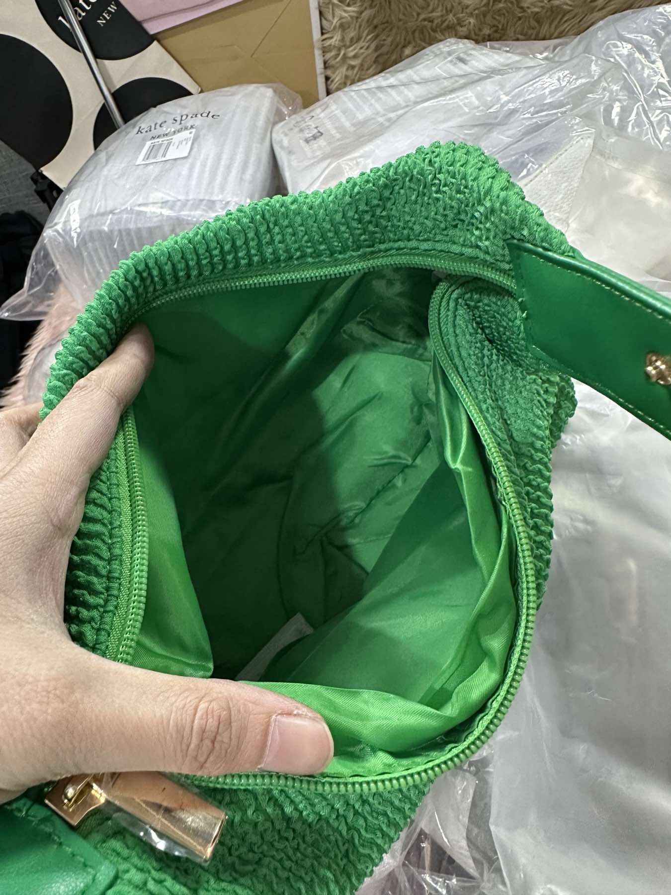 AUTHENTIC/ORIGINAL Kate Spade KS Cosmetic Pouch Green