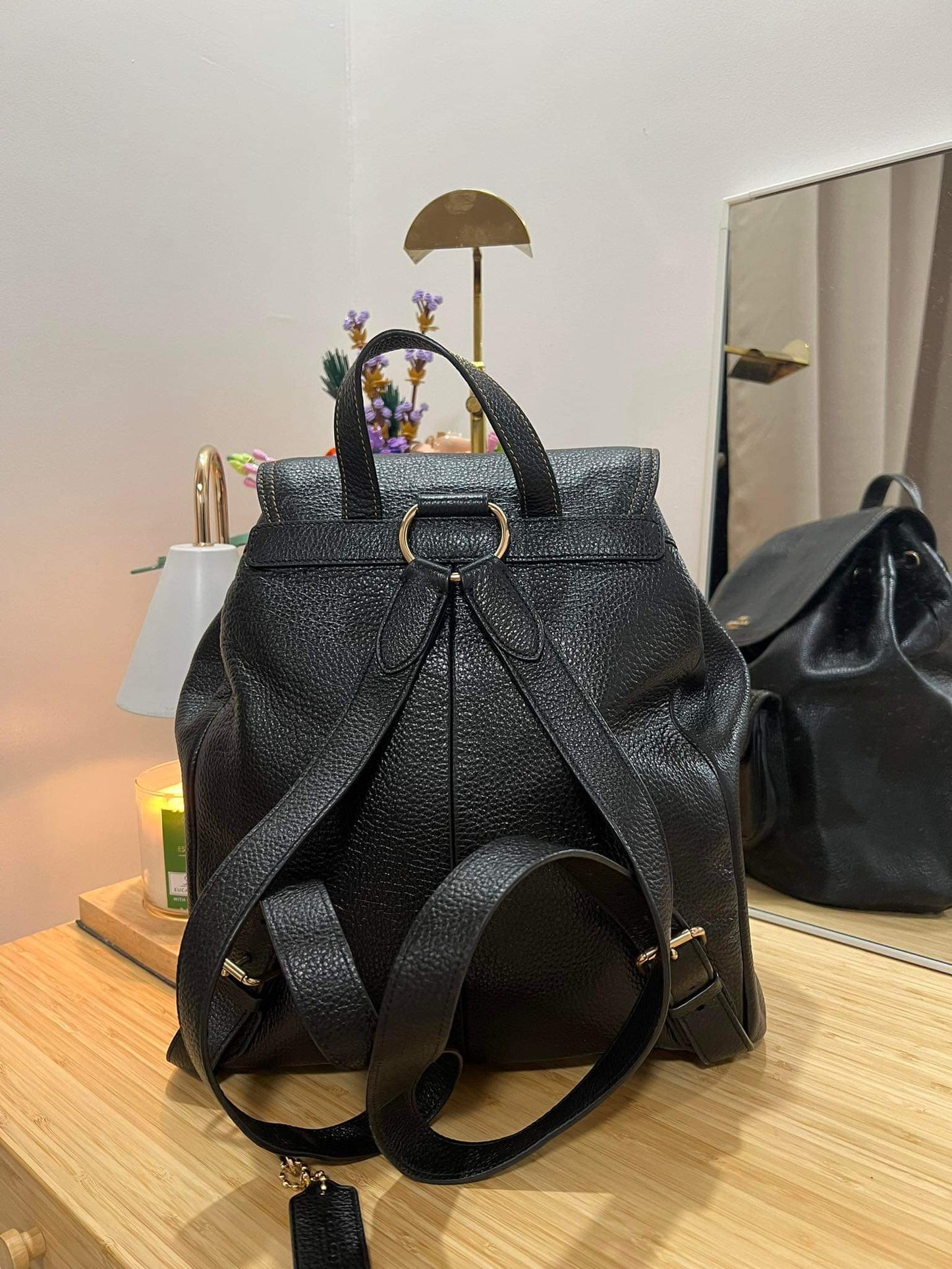 AUTHENTIC/ORIGINAL Preloved Coach Pennie Backpack Black Bag