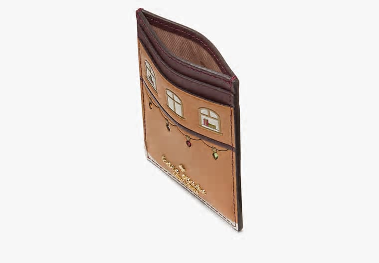 ORIG & IMPORTED Kate Spade KS Oh What Fun Gingerbread House Small Slim Cardholder