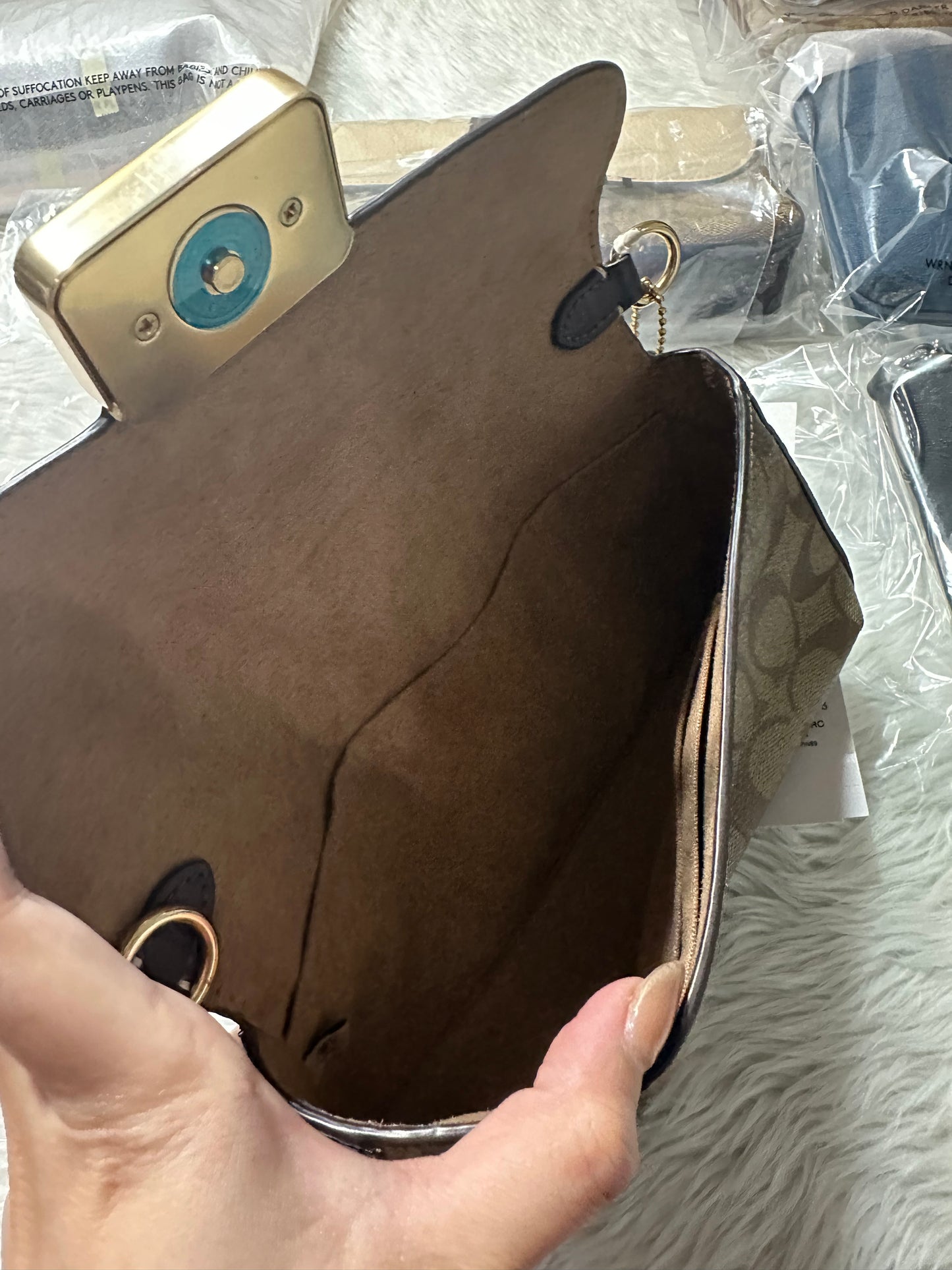 SALE! ❤️ AUTHENTIC/ORIGINAL Retail Coach Mini Grace Crossbody In Signature Canvas Bag