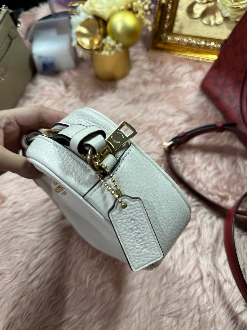 ORIG & IMPORTED COACH Mini Jamie Camera White Bag