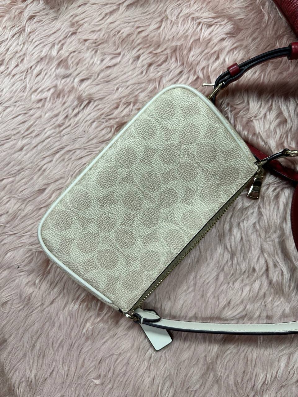 ORIG Preloved COACH Nolita 19 In Signature Canvas Small Sand/Chalk Bag