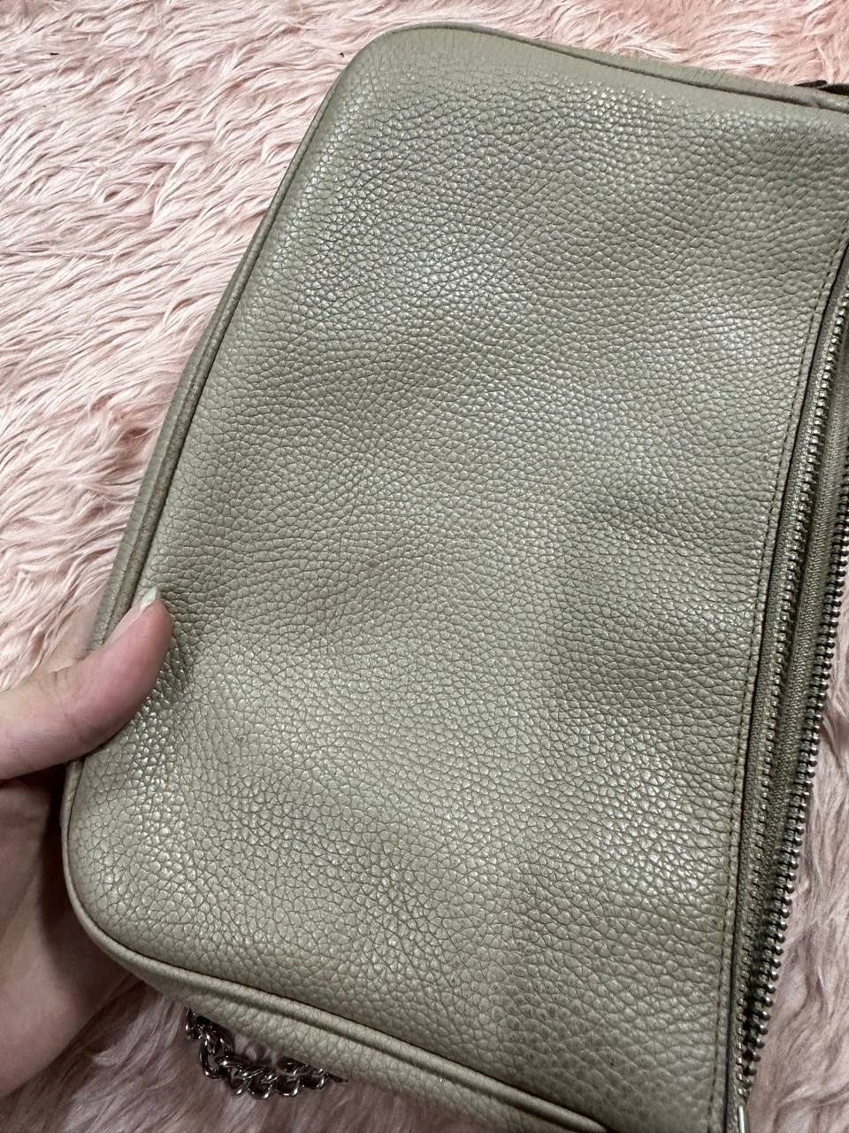 ORIG Preloved COACH Nolita Wristlet 24 Small Beige Shoulder Bag