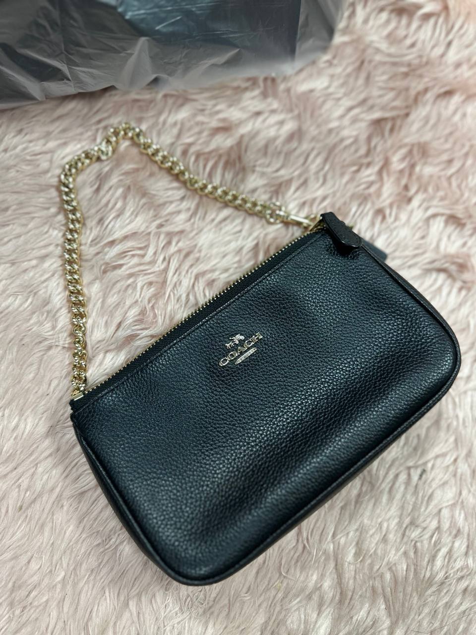 ORIG Preloved COACH RARE Nolita 19 Shoulder Small Black Chain Bag