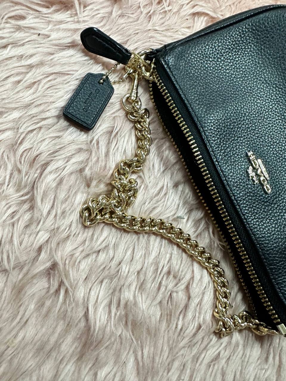 ORIG Preloved COACH RARE Nolita 19 Shoulder Small Black Chain Bag