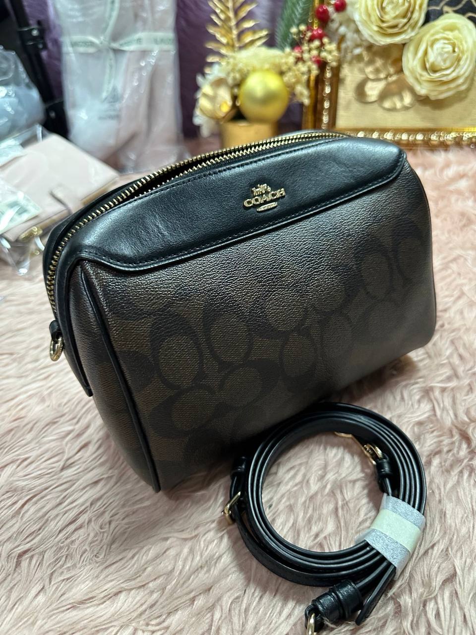 ORIG Preloved COACH RARE Mini Bennett Crossbody Small Brown Bag