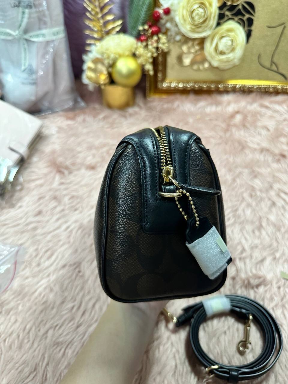 ORIG Preloved COACH RARE Mini Bennett Crossbody Small Brown Bag