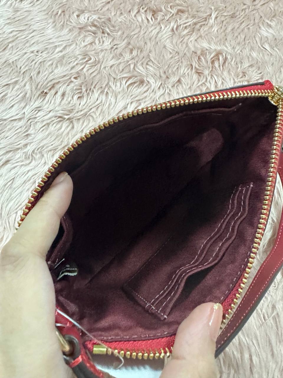 ORIG & IMPORTED COACH Nolita 19 Wristlet Small Red Signature Leather Bag