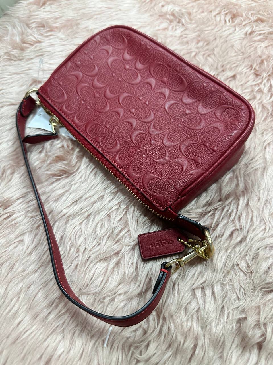 ORIG & IMPORTED COACH Nolita 19 Wristlet Small Red Signature Leather Bag